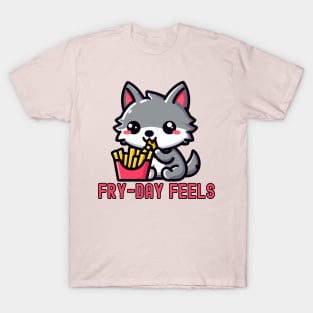 Friday french fries wolf humor T-Shirt